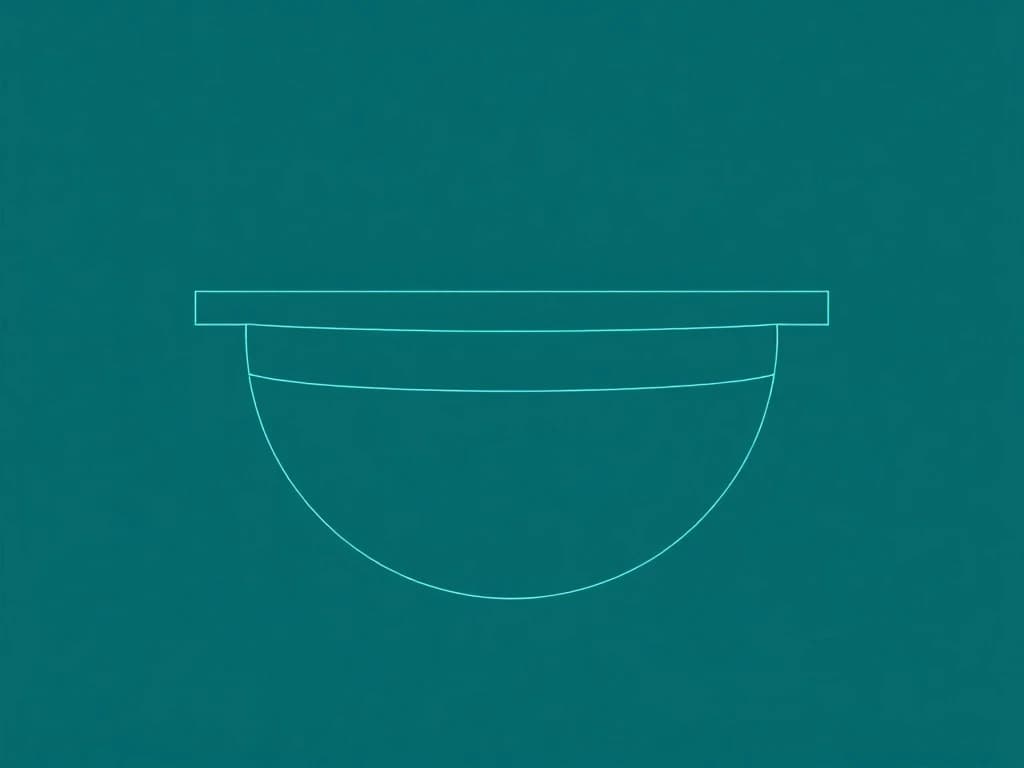 Blueprint detail showing the pool's interior finish, coping, and completed waterline