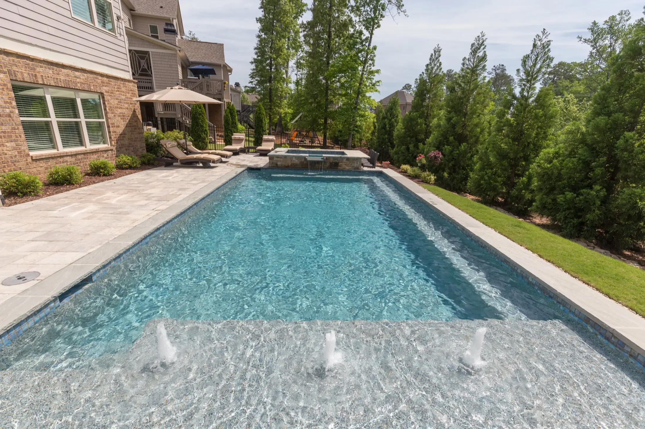 Fountains and water features at the Gaster pool in Marietta