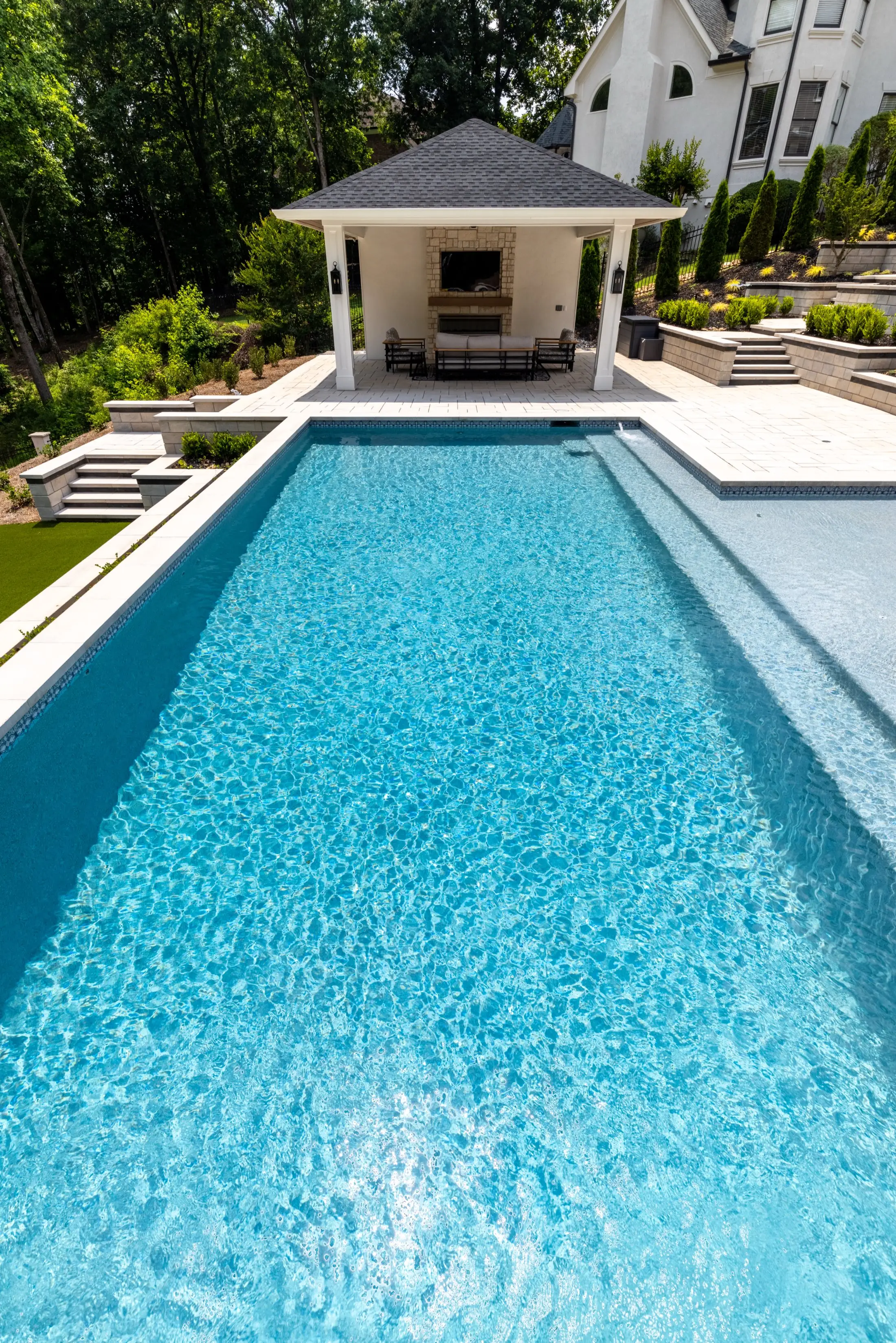 The finished Rabenko pool in Suwanee, the kind of real project on Atlantis's reference list