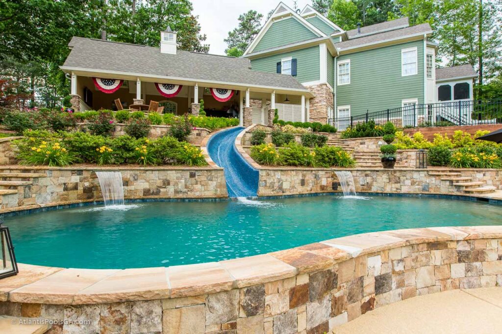 Pool Slide by Atlantis Pools and Spas