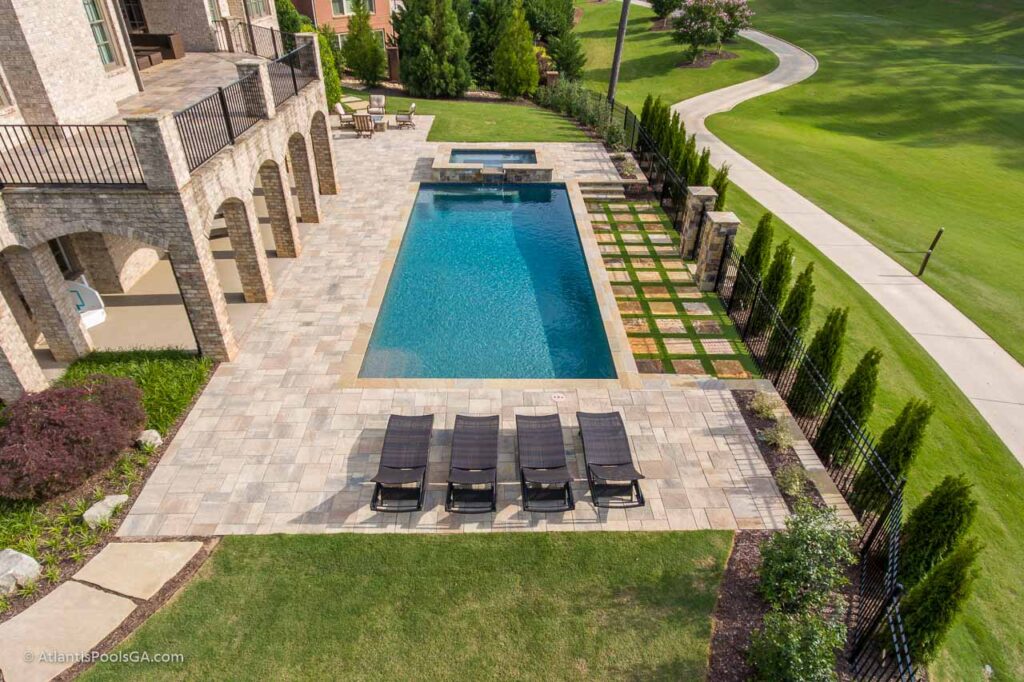 Linear and Geometric Pool by Atlantis Pools and Spas