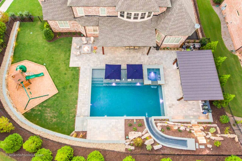 Linear and Geometric Pool by Atlantis Pools and Spas